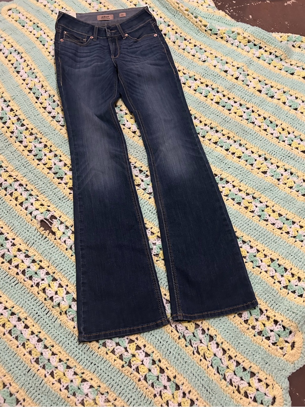 NWT Ariat Real Denim Dark Perfect Bootcut Jeans sz 26L